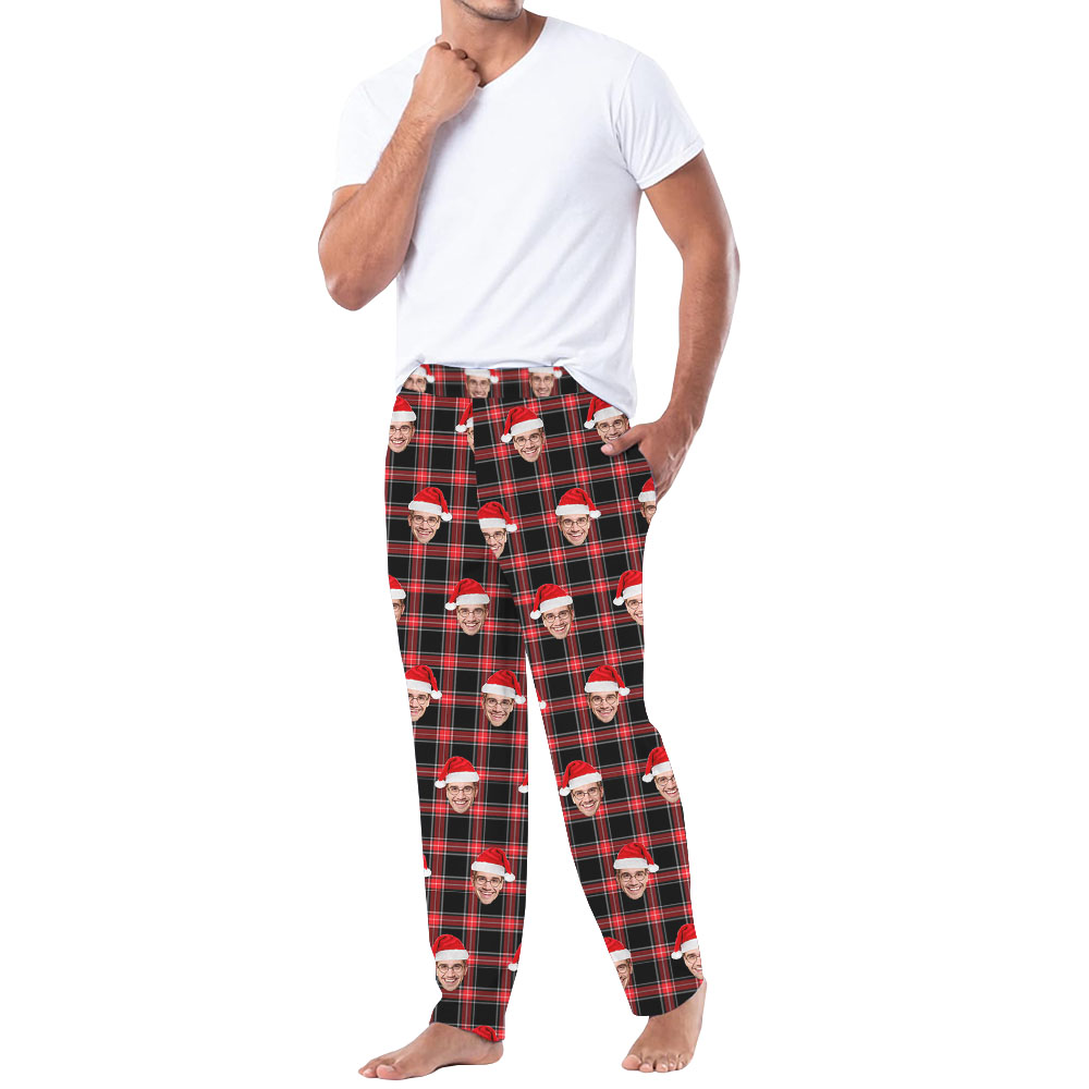 Custom Face Buffalo Plaid Christmas Pajama Pants Custom Face Buffalo Plaid Christmas Pajama Pants