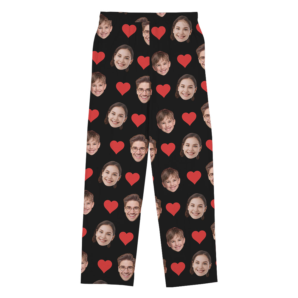 Custom Matching Family Pj Pants With Faces Custom Matching Family Pj Pants With Faces