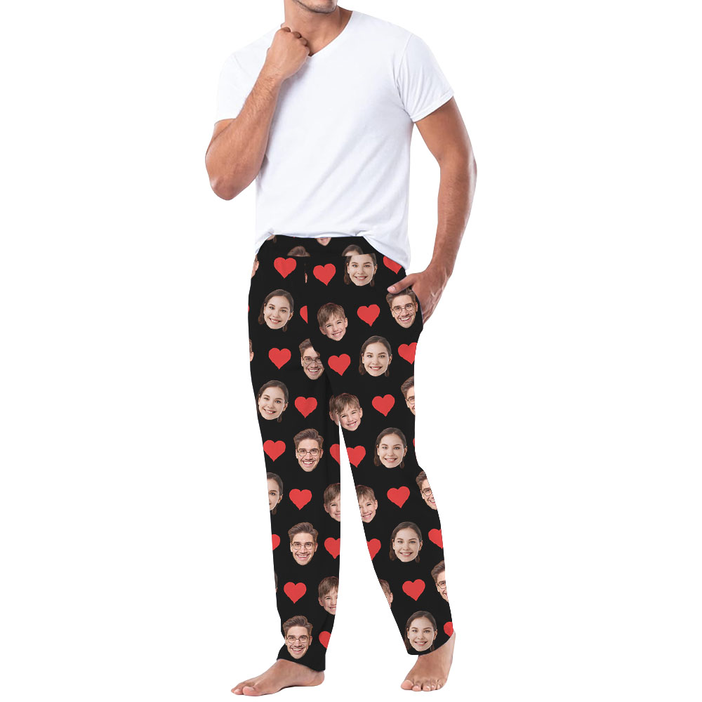 Custom Matching Family Pj Pants With Faces Custom Matching Family Pj Pants With Faces