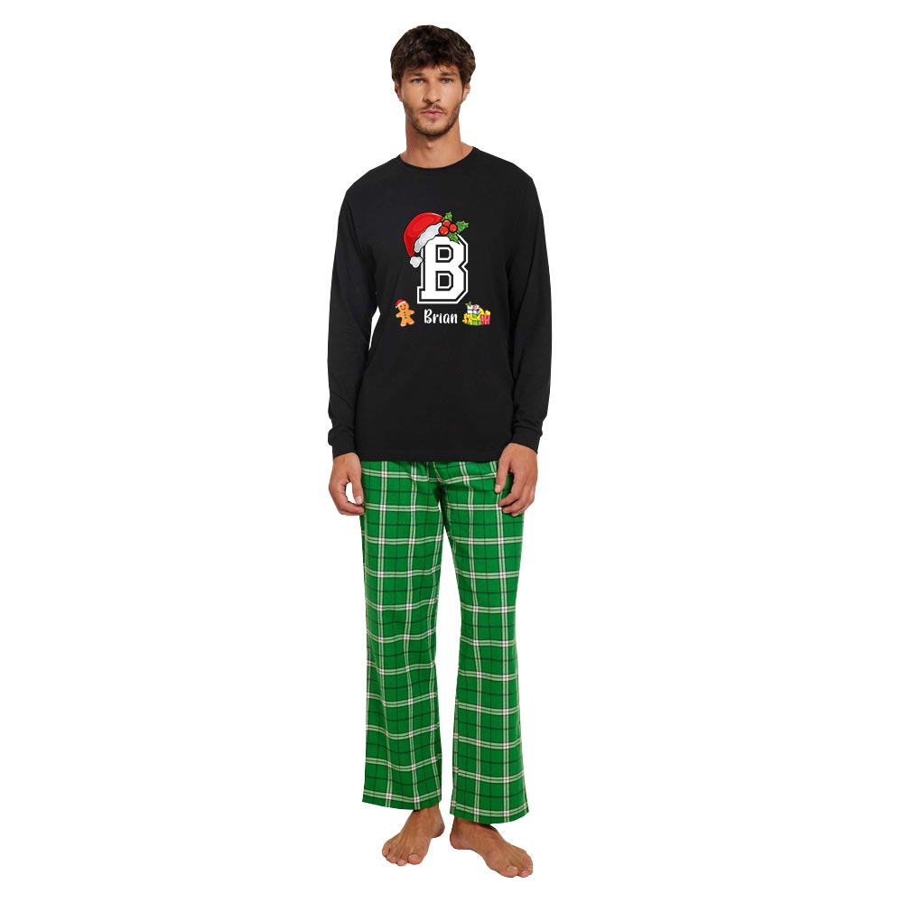 Custom Text Christmas Family Pajamas Matching Cotton Custom Text Christmas Family Pajamas Matching Cotton
