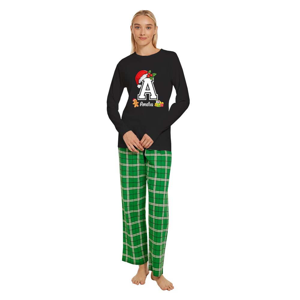 Custom Text Christmas Family Pajamas Matching Cotton Custom Text Christmas Family Pajamas Matching Cotton