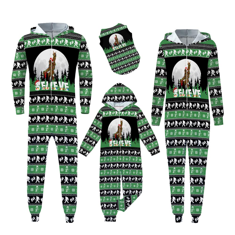 Bigfoot Snowman Christmas Family Onesie Pajamas Bigfoot Snowman Christmas Family Onesie Pajamas