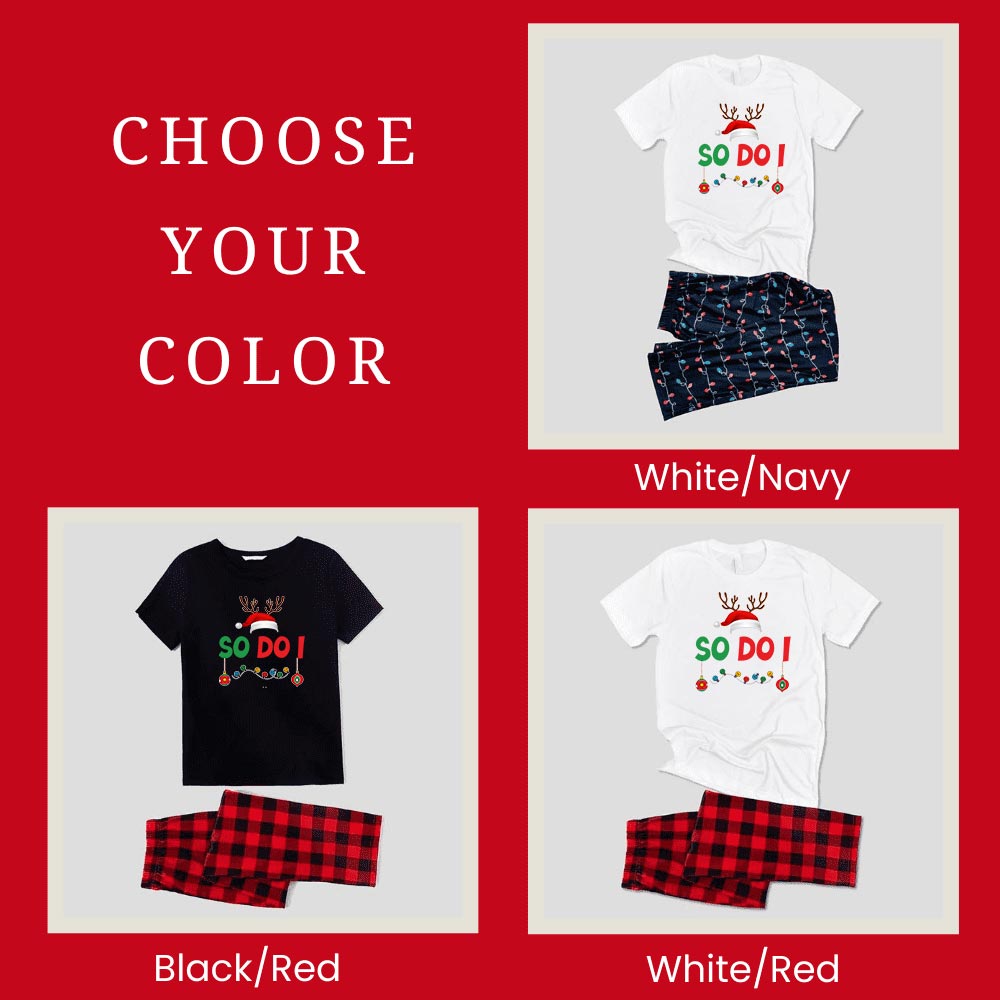 Funny Santa Hat With Custom Quote Short Sleeves Matching Holiday Pajamas Funny Santa Hat With Custom Quote Short Sleeves Matching Holiday Pajamas