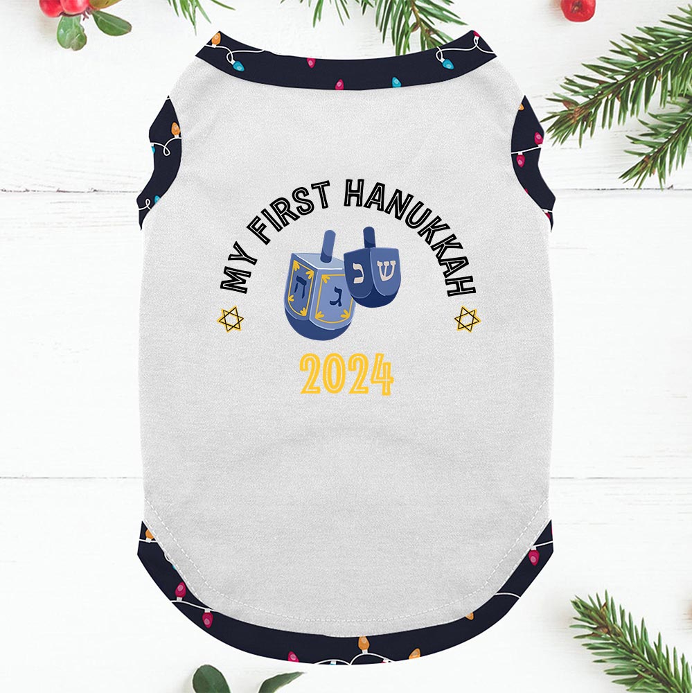 Short Personalized First Hanukkah 2024 Family Pajamas For Hanukkah Short Personalized First Hanukkah 2024 Family Pajamas For Hanukkah