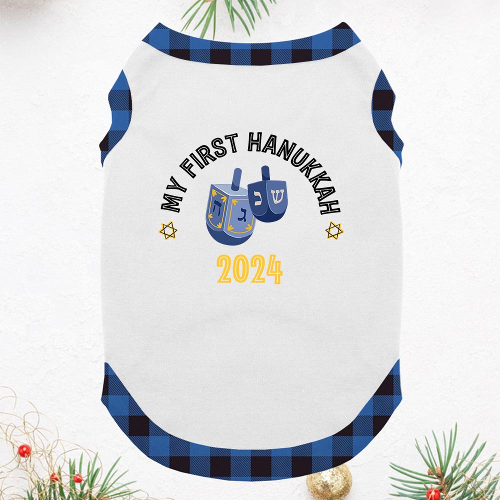 Personalized First Hanukkah 2024 Family Matching Pajamas Blue Personalized First Hanukkah 2024 Family Matching Pajamas Blue