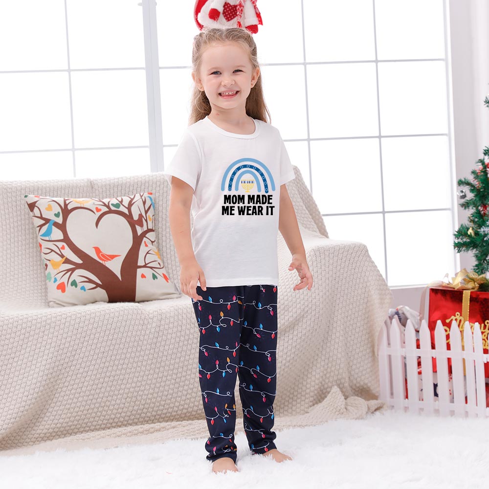 Personalized Hanukkah Matching Family Pajamas Short Sleeve Personalized Hanukkah Matching Family Pajamas Short Sleeve