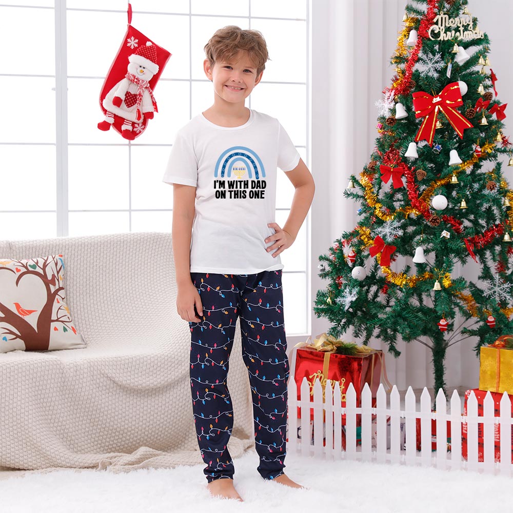 Personalized Hanukkah Matching Family Pajamas Short Sleeve Personalized Hanukkah Matching Family Pajamas Short Sleeve