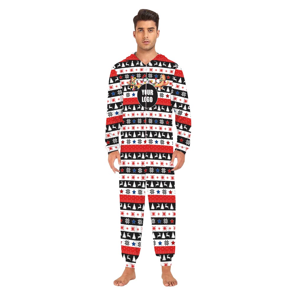 Personalized Logo Christmas Family Matching Onesies With Dog Personalized Logo Christmas Family Matching Onesies With Dog
