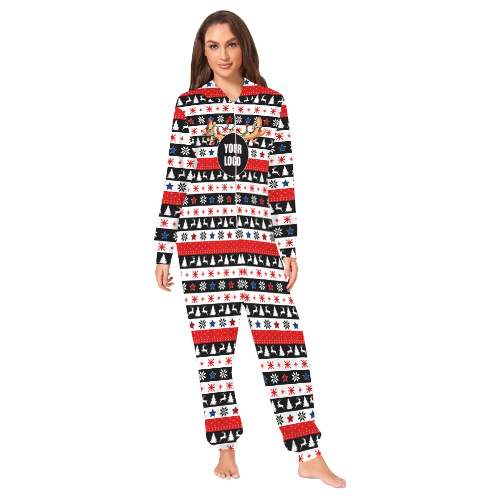Personalized Logo Christmas Family Matching Onesies With Dog Personalized Logo Christmas Family Matching Onesies With Dog