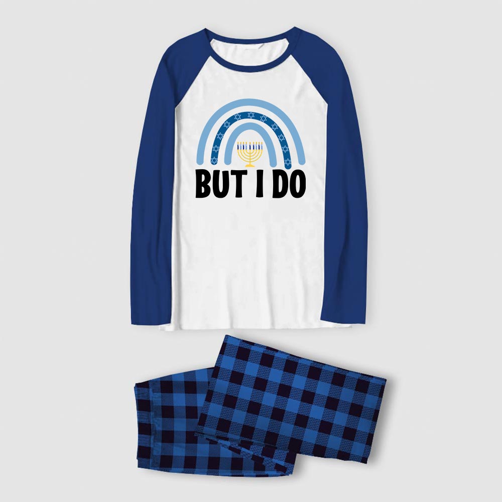 Personalized Matching Family Pajamas For Hanukkah Blue