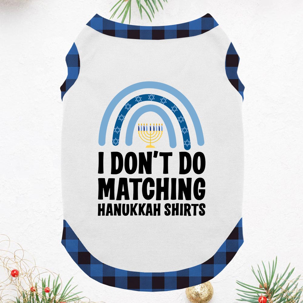 Personalized Matching Family Pajamas For Hanukkah Blue