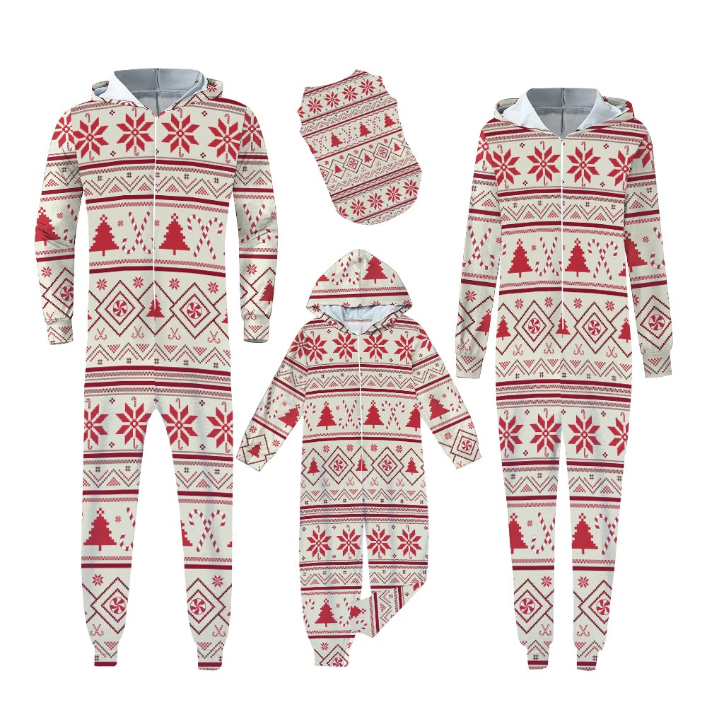 Cute Candy Cane Christmas Family Matching Onesies With Dog Cute Candy Cane Christmas Family Matching Onesies With Dog
