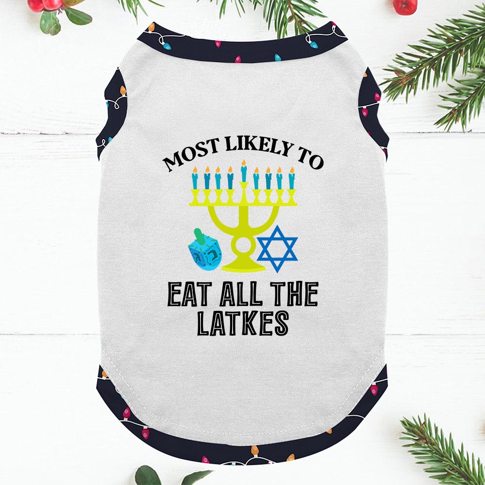 Most Likely To Custom Text Hanukkah Matching Pajamas Short Sleeve Most Likely To Custom Text Hanukkah Matching Pajamas Short Sleeve