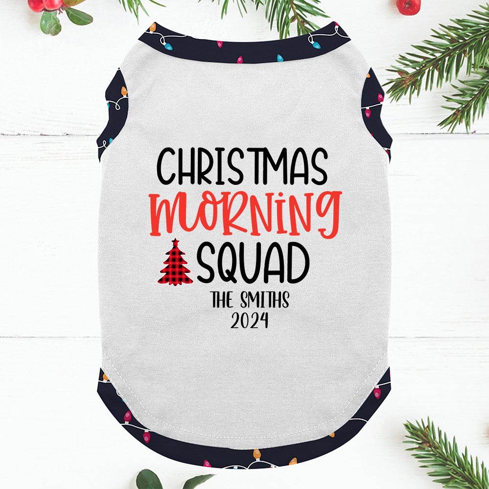 Customizable Christmas Morning Squad 2024 Jammies Short Sleeves Customizable Christmas Morning Squad 2024 Jammies Short Sleeves