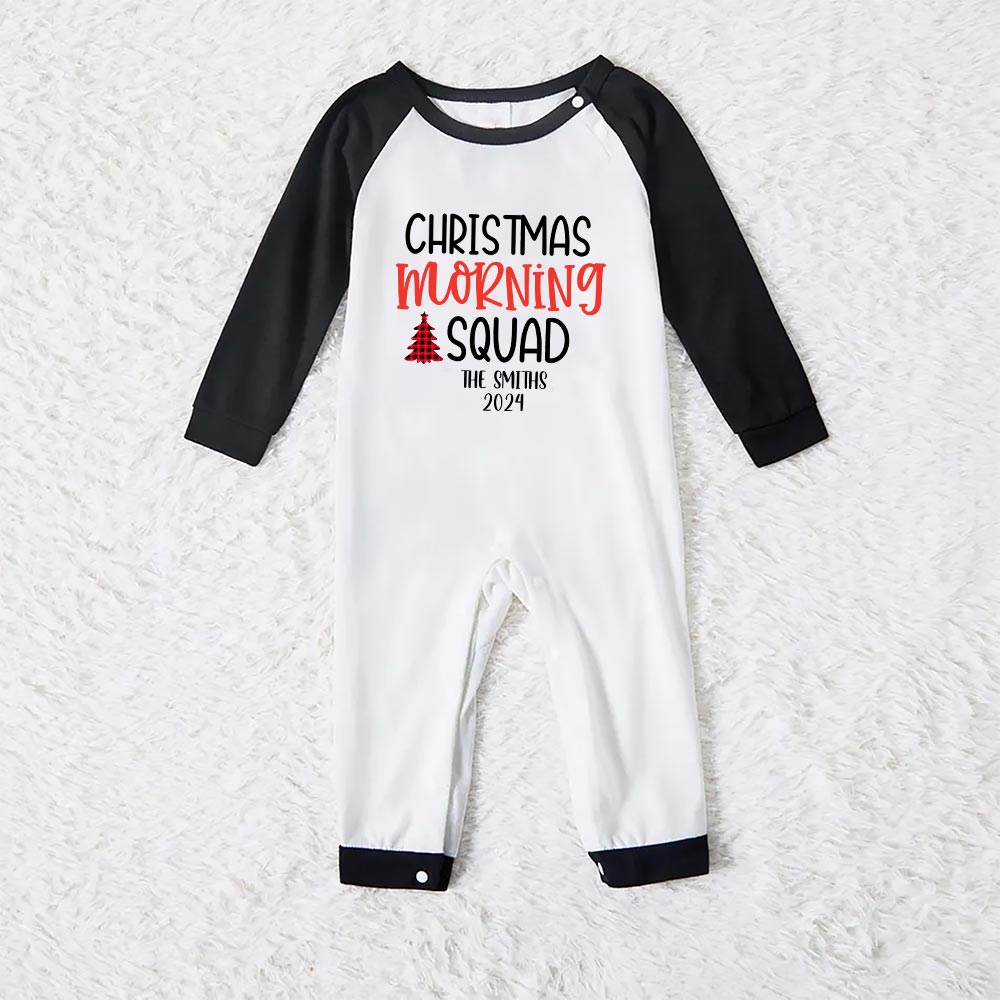 Custom Family Name Morning Squad Matching Family Pajamas For Christmas