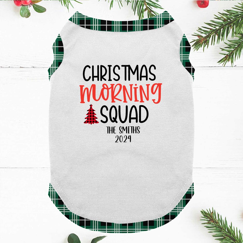 Custom Family Name Morning Squad Matching Family Pajamas For Christmas