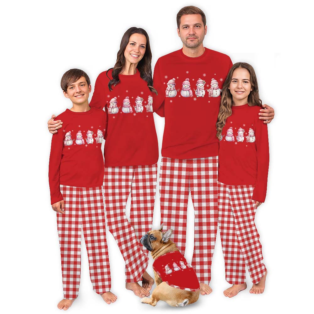 Red And White Plaid Penguin Xmas PJs With Plus Size Red And White Plaid Penguin Xmas PJs With Plus Size