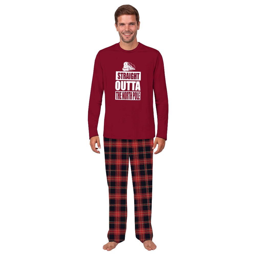 Matching Christmas Pajamas Saying Straight Outta The North Pole Matching Christmas Pajamas Saying Straight Outta The North Pole