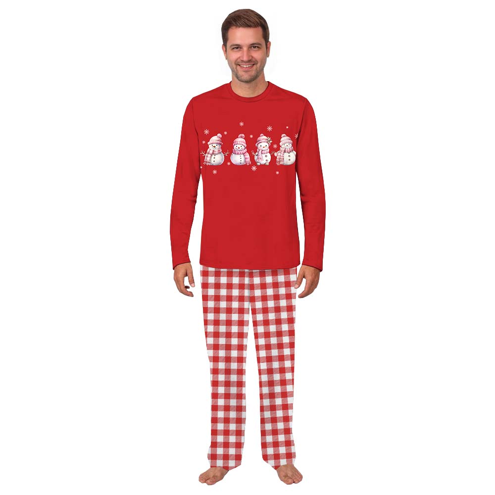 Red And White Plaid Penguin Xmas PJs With Plus Size Red And White Plaid Penguin Xmas PJs With Plus Size