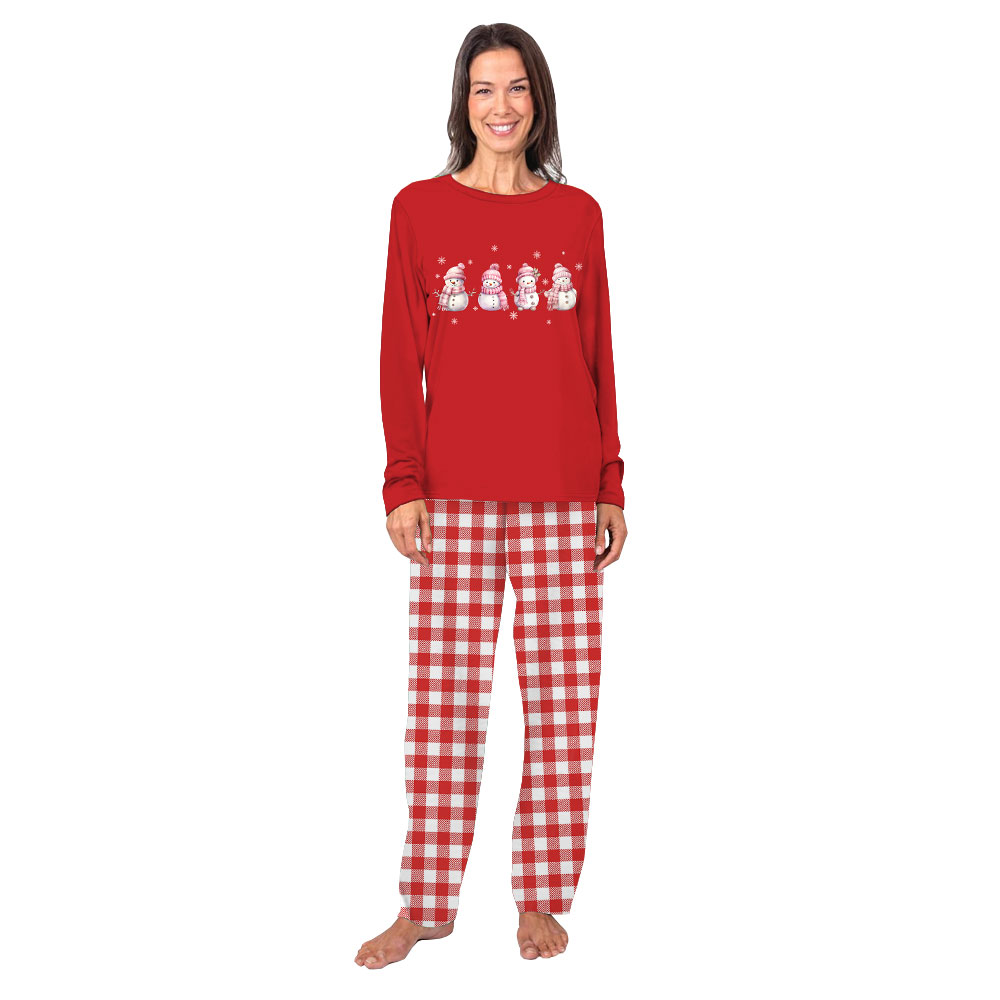 Red And White Plaid Penguin Xmas PJs With Plus Size Red And White Plaid Penguin Xmas PJs With Plus Size