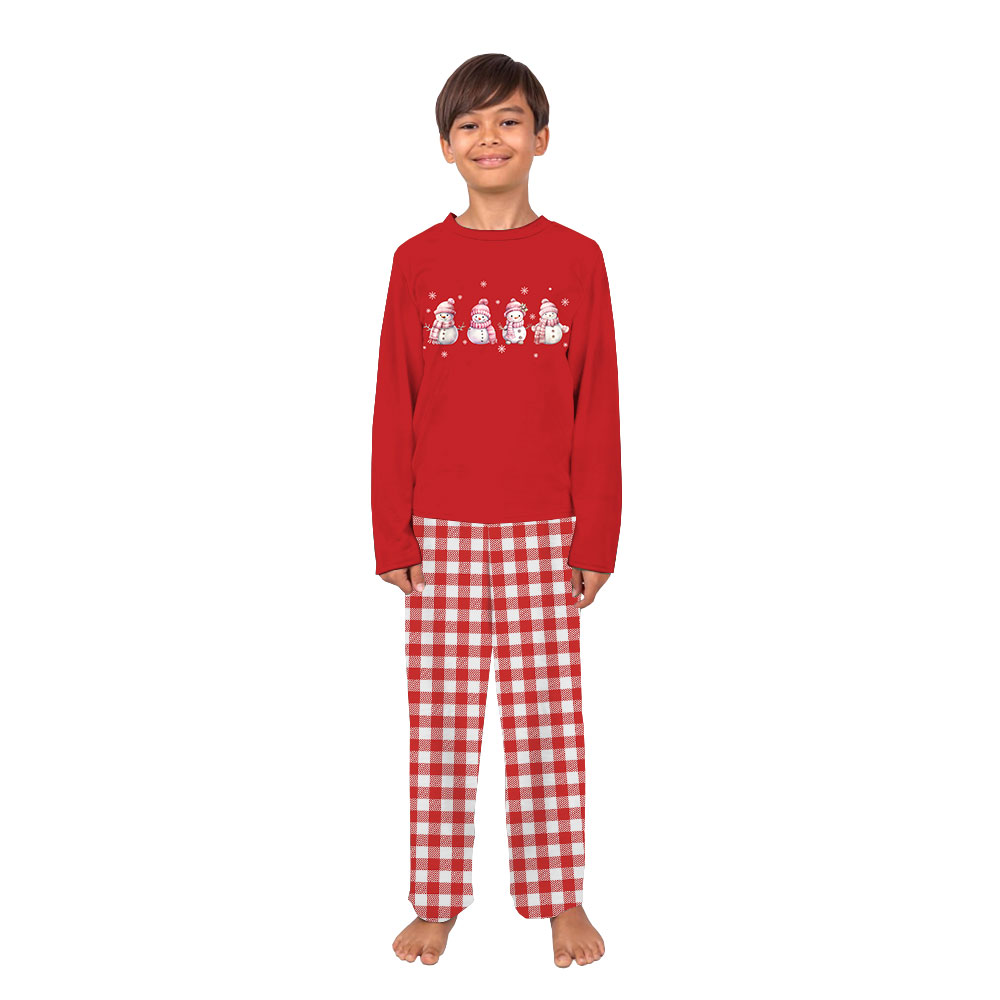 Red And White Plaid Penguin Xmas PJs With Plus Size Red And White Plaid Penguin Xmas PJs With Plus Size