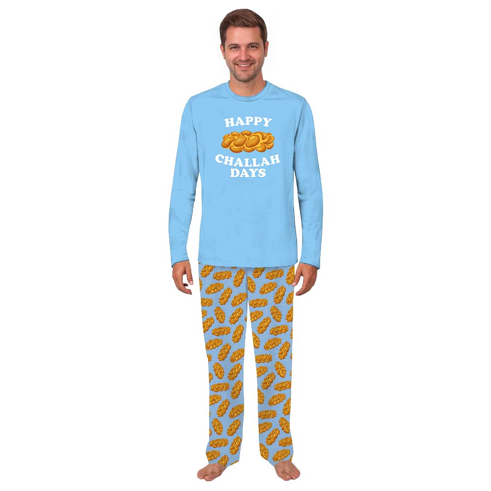 Festive Happy Challah Days Hanukkah Pajamas Sets