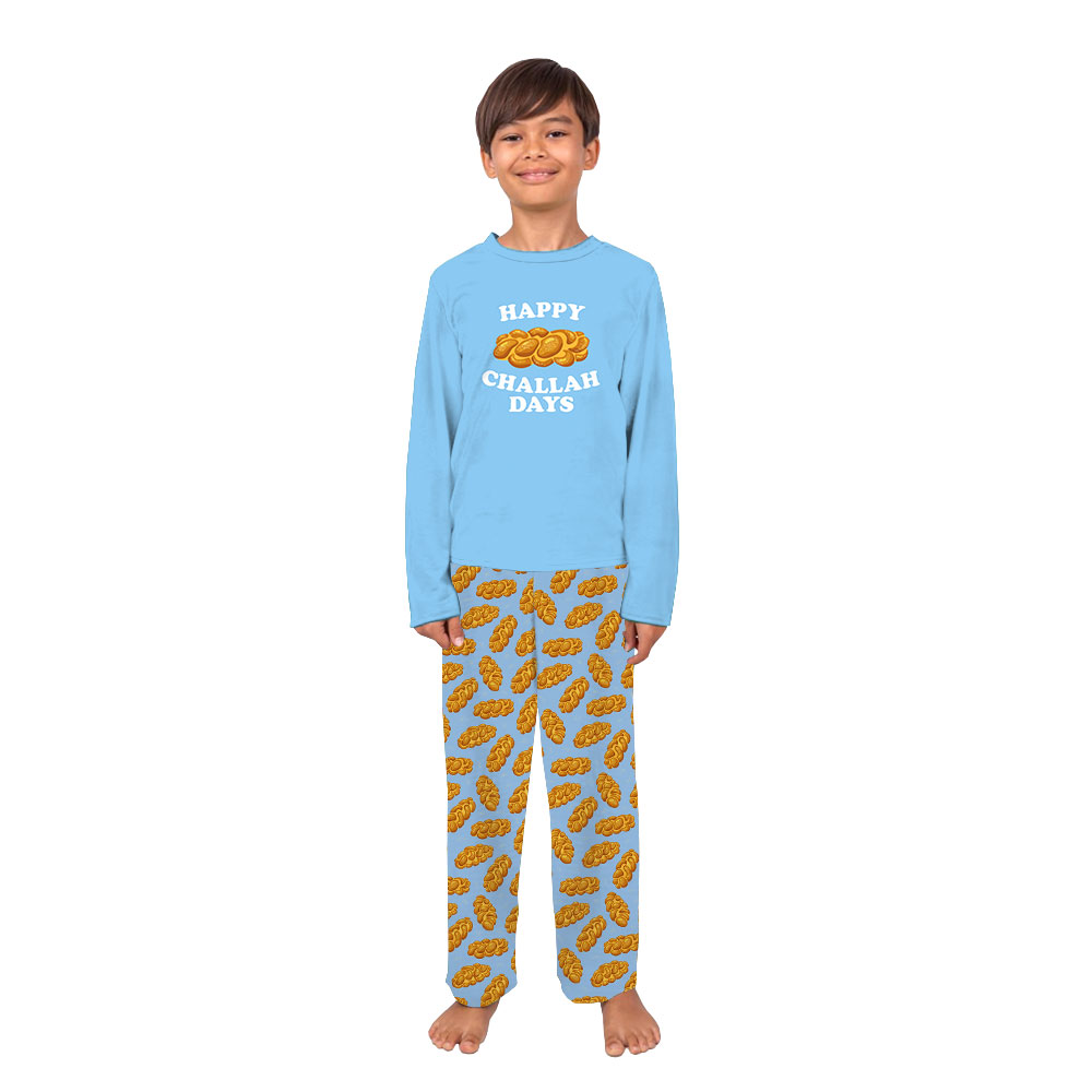 Festive Happy Challah Days Hanukkah Pajamas Sets
