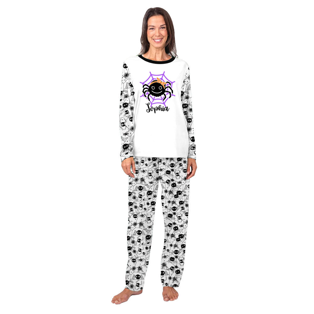 Spider Web Family Hallween Pajamas Personalized Name Spider Web Family Hallween Pajamas Personalized Name
