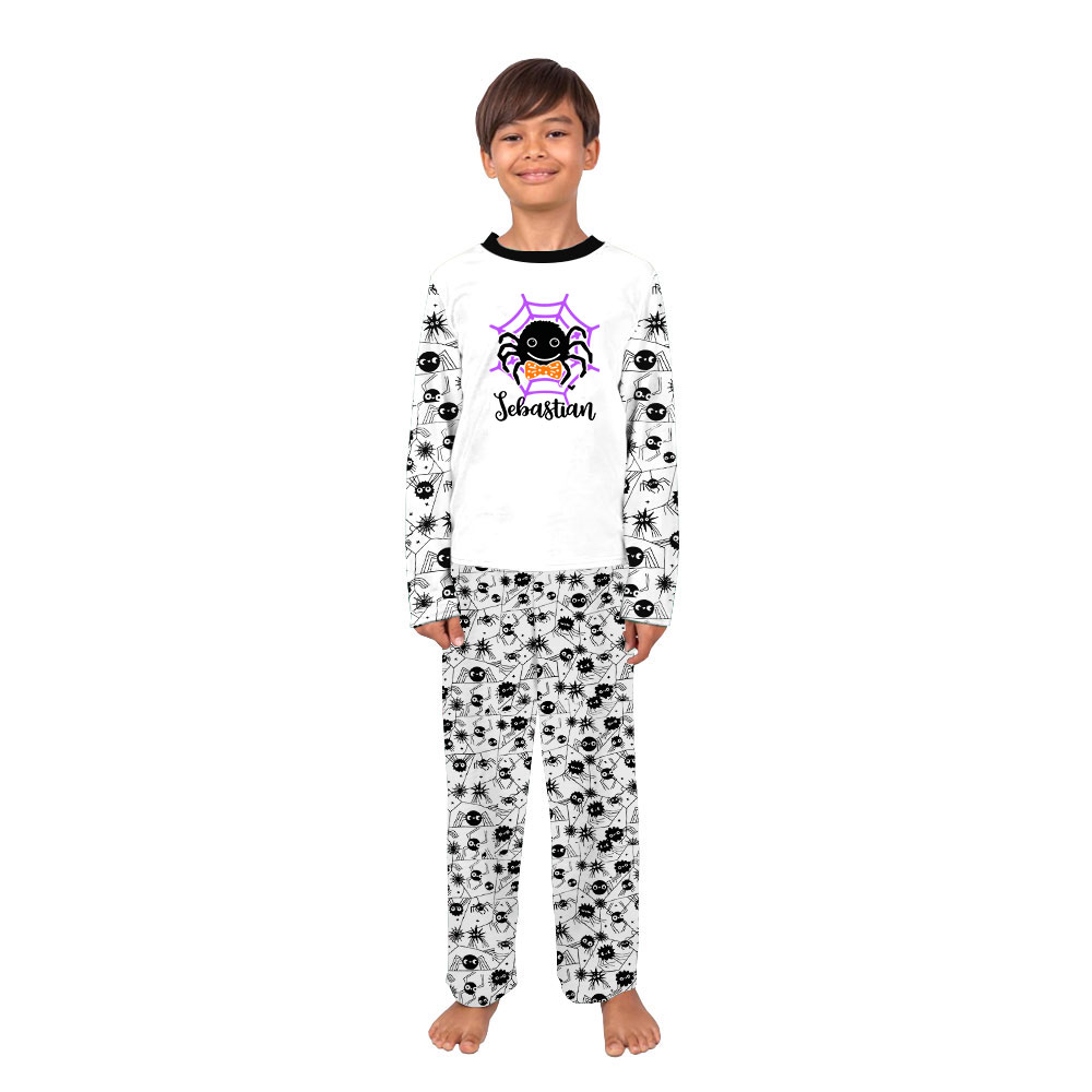Spider Web Family Hallween Pajamas Personalized Name Spider Web Family Hallween Pajamas Personalized Name