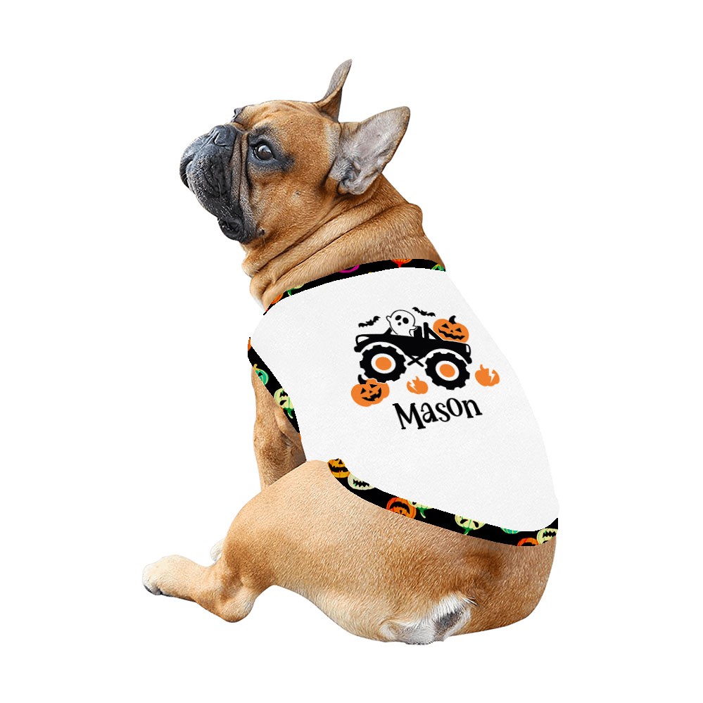 Funny Family Halloween Pajamas With Dog Customized Name Funny Family Halloween Pajamas With Dog Customized Name