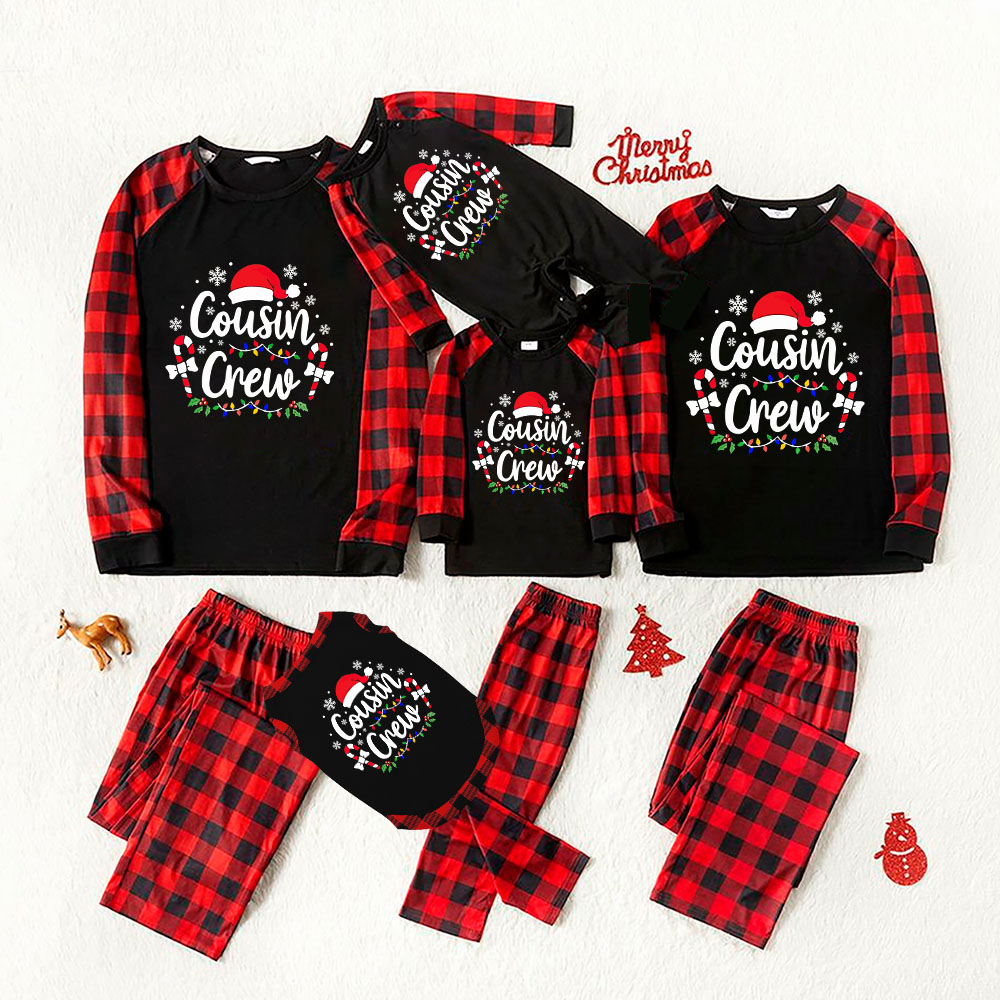 Cousin Crew Santa Hat Matching Christmas Pajamas Cousin Crew Santa Hat Matching Christmas Pajamas