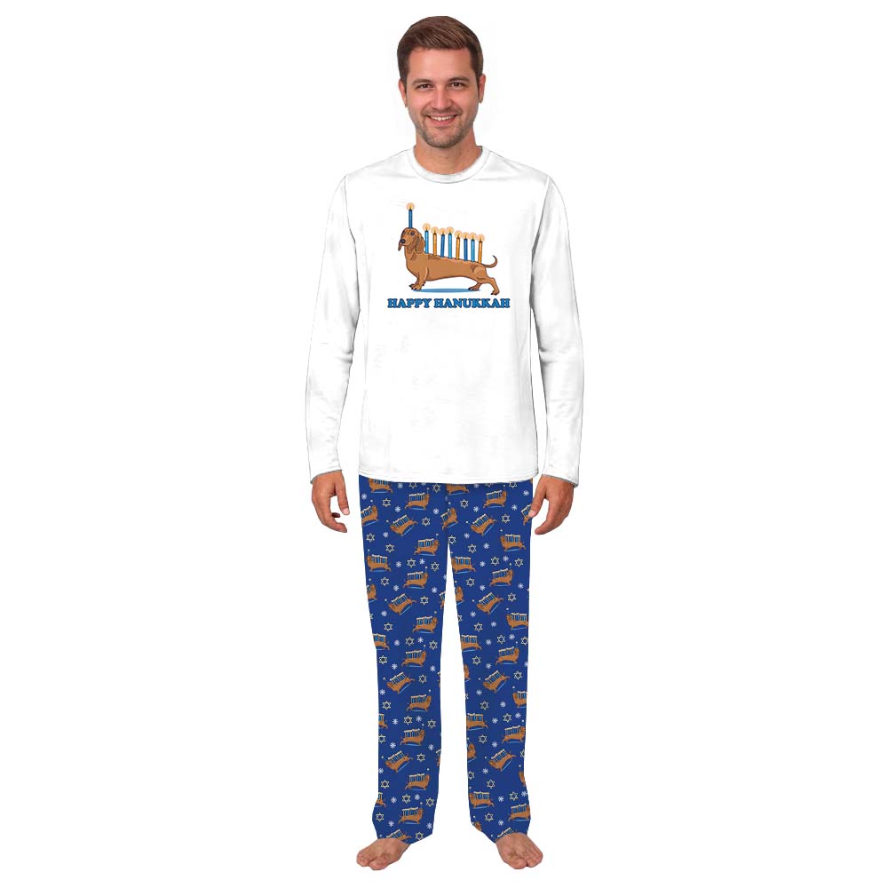 Matching Hanukkah Family Pajamas With Dog Blue White Matching Hanukkah Family Pajamas With Dog Blue White