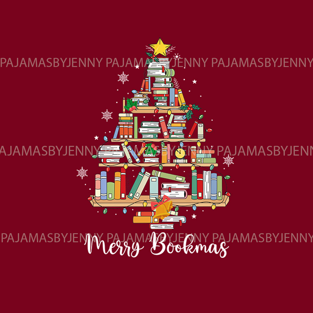 Merry Bookmas Christmas Tree Matching Family PJs Merry Bookmas Christmas Tree Matching Family PJs