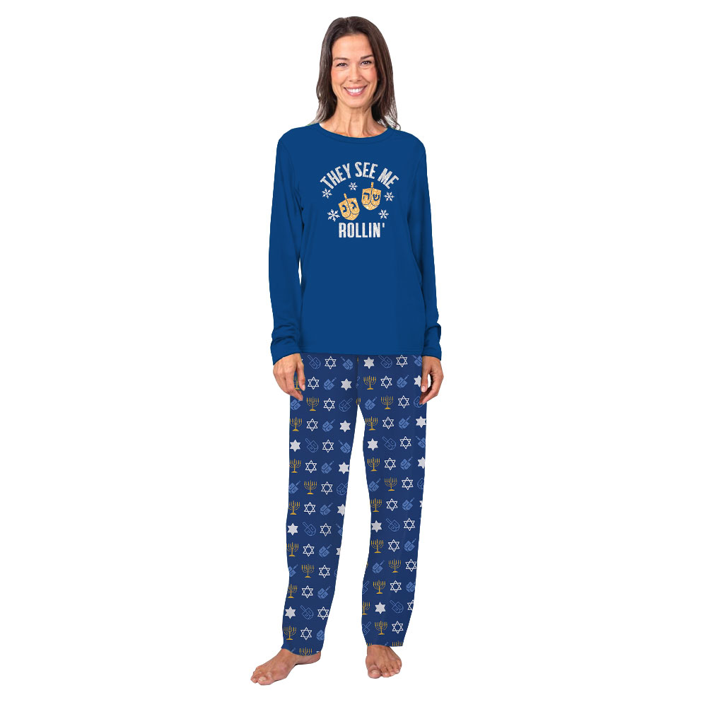 Festive Plus Size Hanukkah Pajamas Matching Family Festive Plus Size Hanukkah Pajamas Matching Family