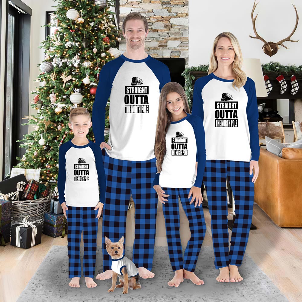 Family Christmas PJs Saying Straight Outta The North Pole Family Christmas PJs Saying Straight Outta The North Pole