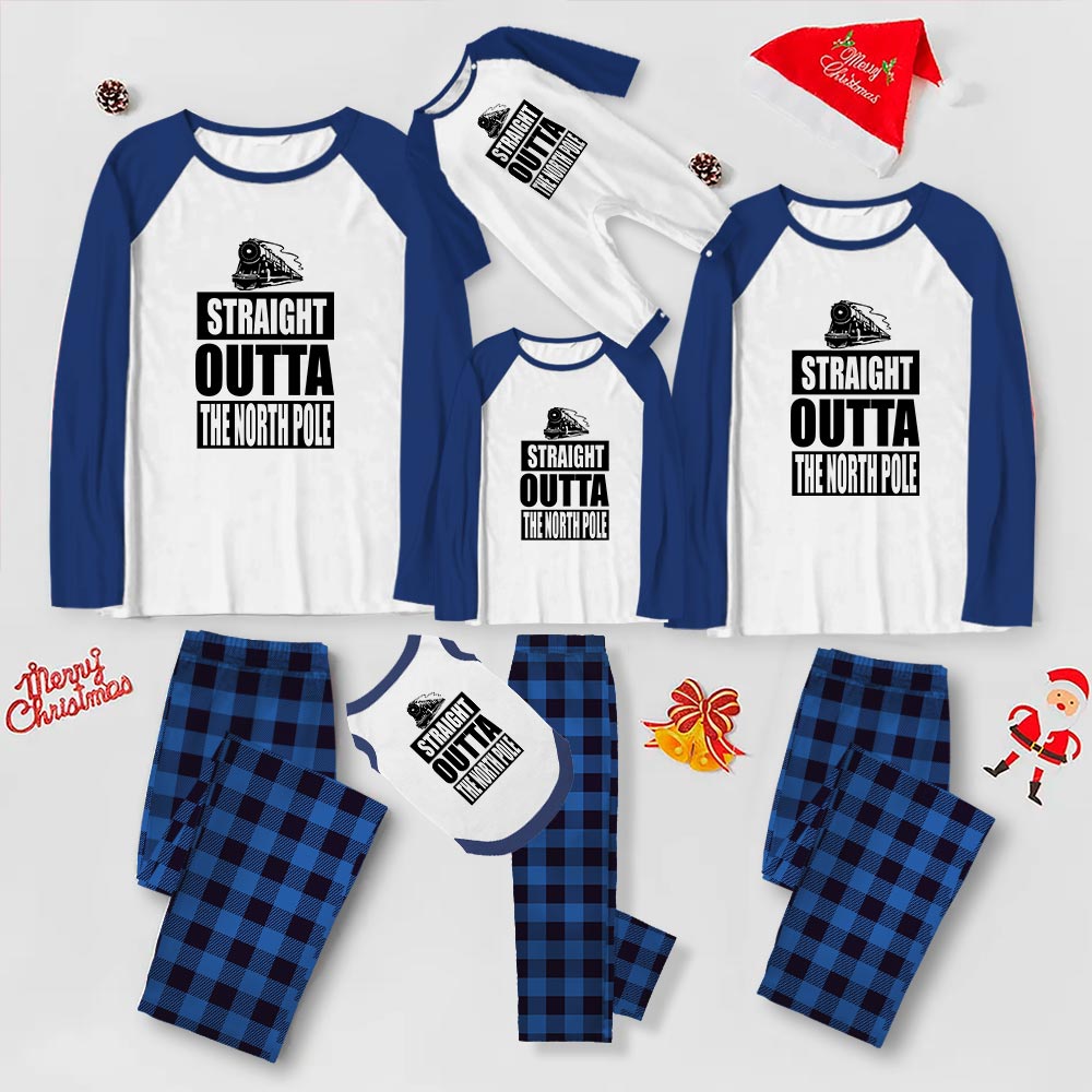 Family Christmas PJs Saying Straight Outta The North Pole Family Christmas PJs Saying Straight Outta The North Pole