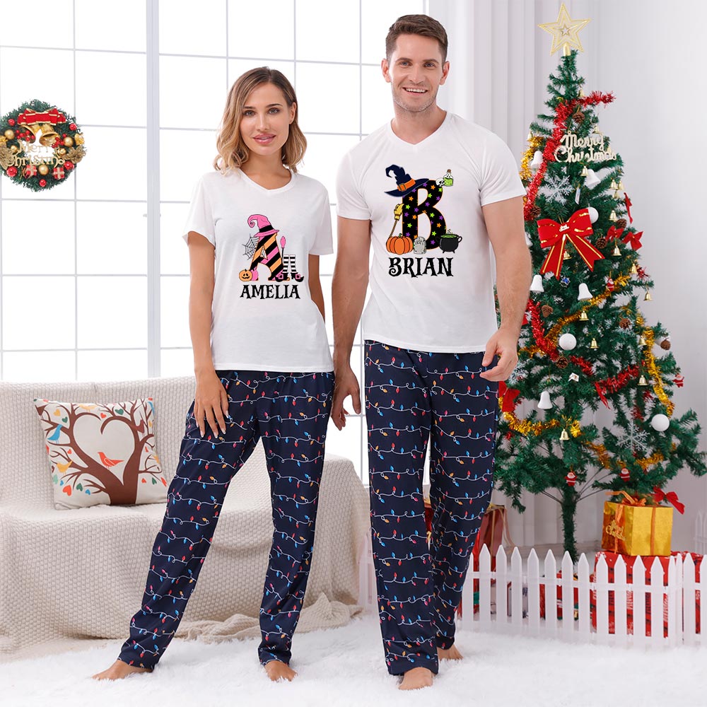 Personalized Halloween Name Short Sleeve Halloween Pajamas Personalized Halloween Name Short Sleeve Halloween Pajamas