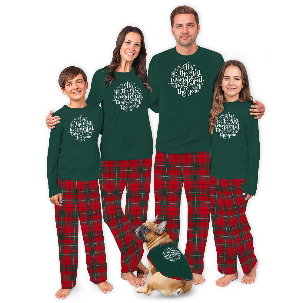 Festive Green And Red Plaid Family Christmas Pajamas Festive Green And Red Plaid Family Christmas Pajamas