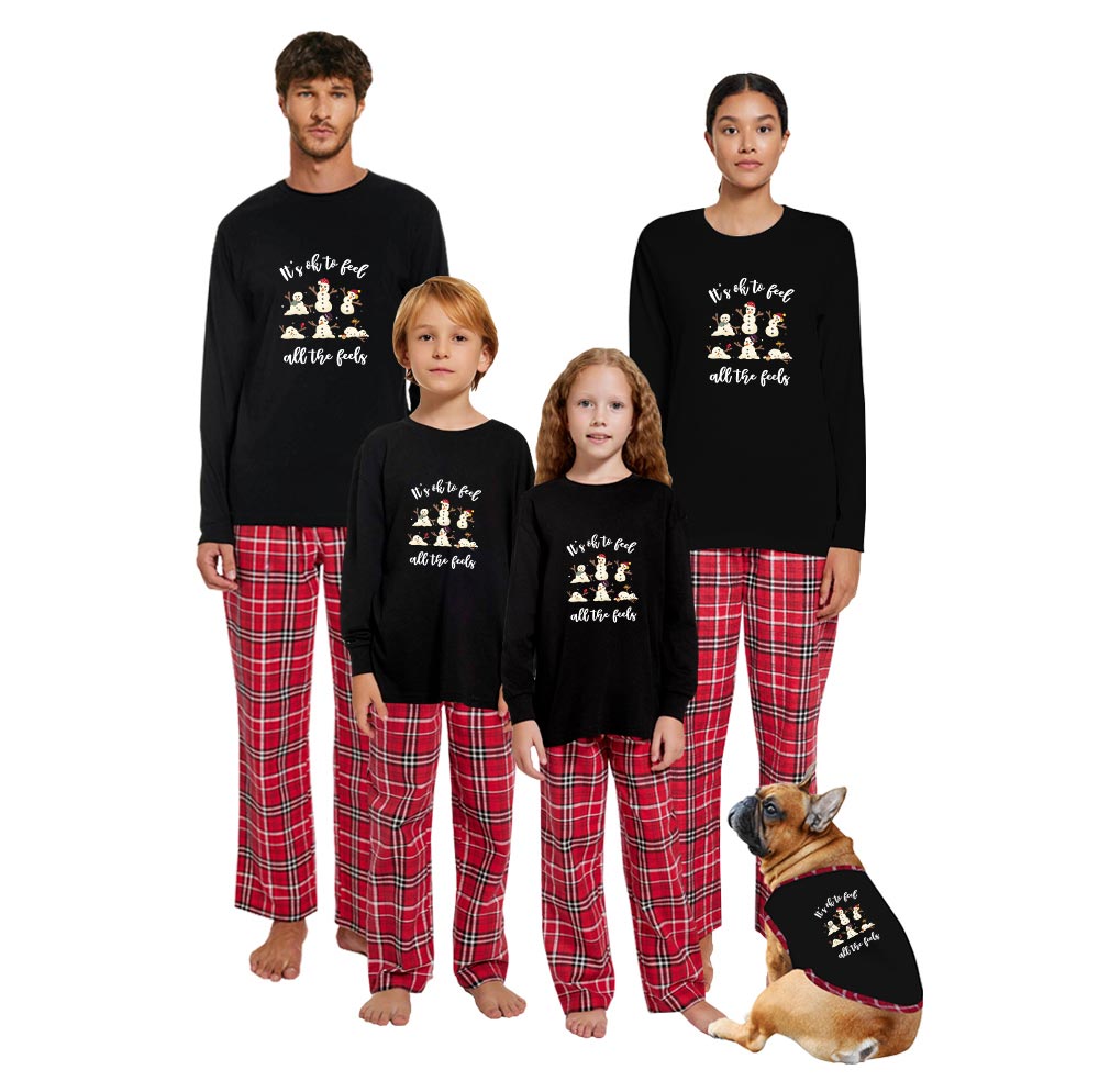 Funny Snowman Christmas Family Pajamas Matching Cotton Funny Snowman Christmas Family Pajamas Matching Cotton