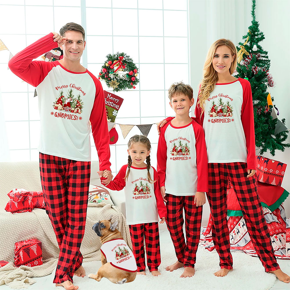 Festive Merry Xmas Gnomies Big Family Christmas Pajamas