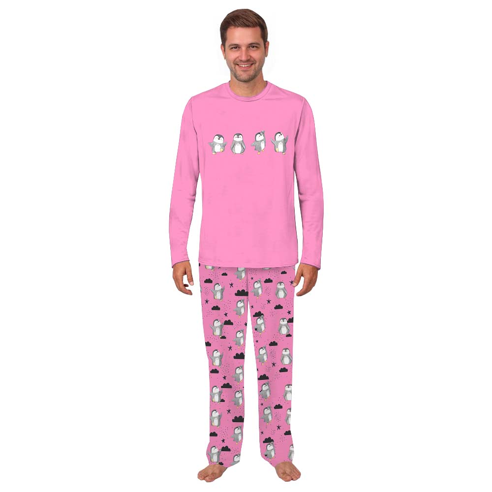 Matching Family Pink Penguin Pajamas Top And Bottoms Matching Family Pink Penguin Pajamas Top And Bottoms