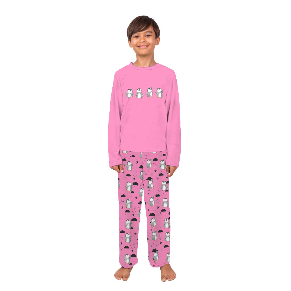 Matching Family Pink Penguin Pajamas Top And Bottoms Matching Family Pink Penguin Pajamas Top And Bottoms