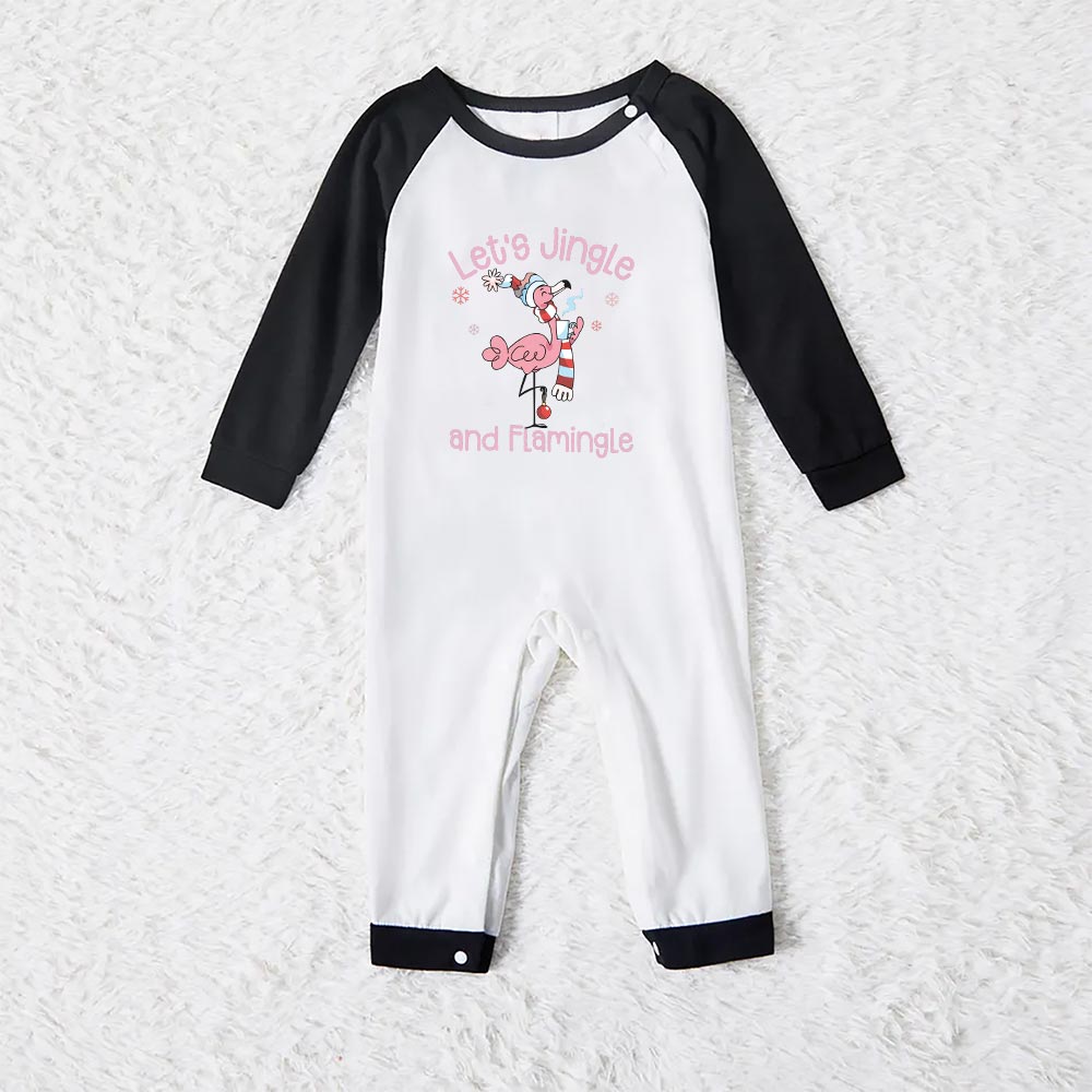 Personalized Flamingo Plaid Family Christmas Pajamas