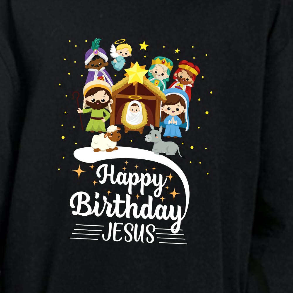 Cute Jesus Birthday Christmas Family Pajamas Matching Cotton Cute Jesus Birthday Christmas Family Pajamas Matching Cotton