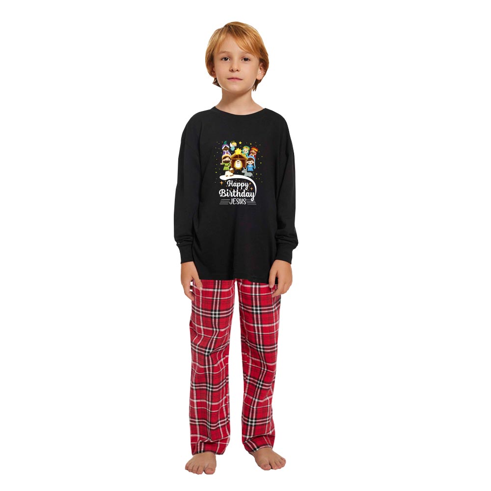 Cute Jesus Birthday Christmas Family Pajamas Matching Cotton Cute Jesus Birthday Christmas Family Pajamas Matching Cotton