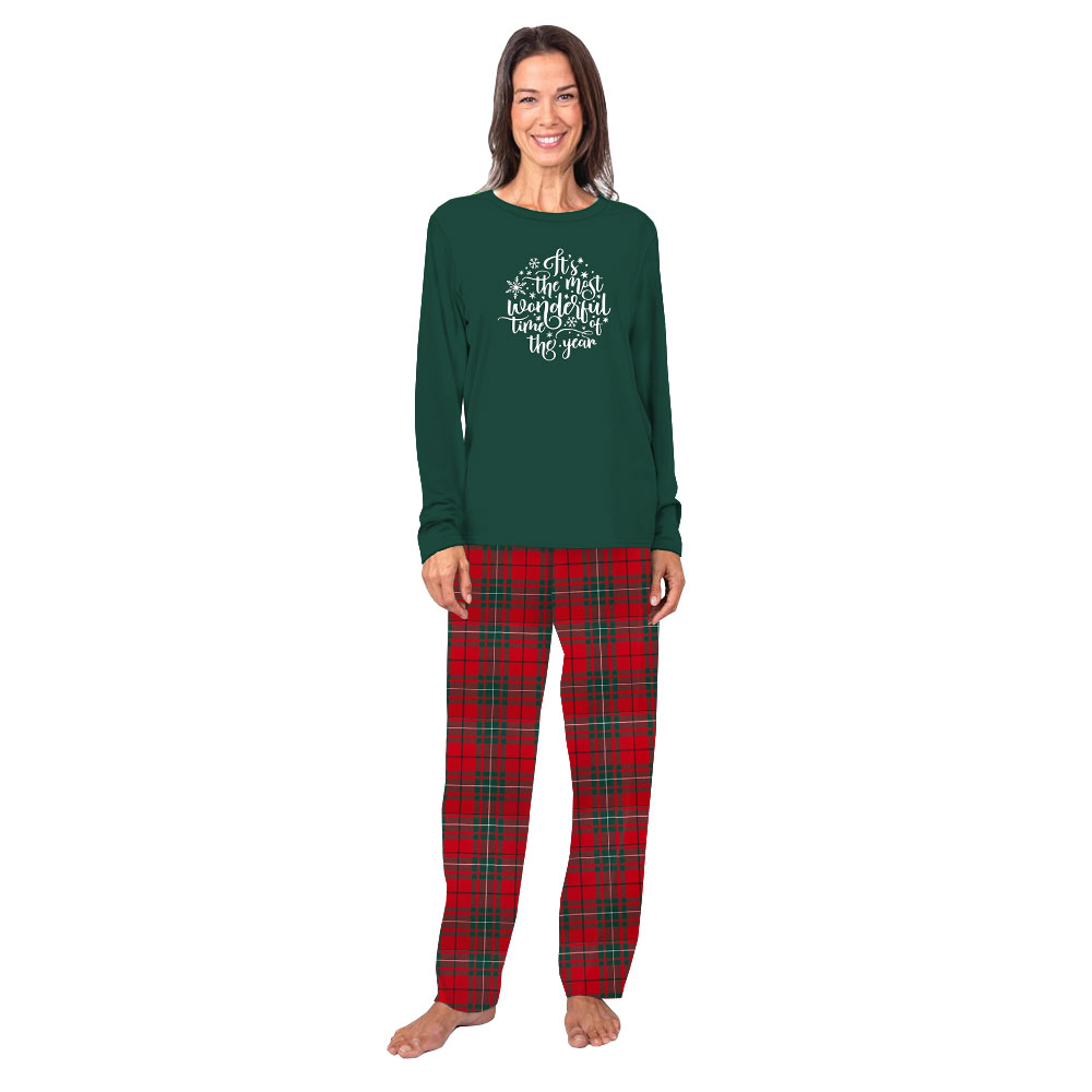 Festive Green And Red Plaid Family Christmas Pajamas Festive Green And Red Plaid Family Christmas Pajamas