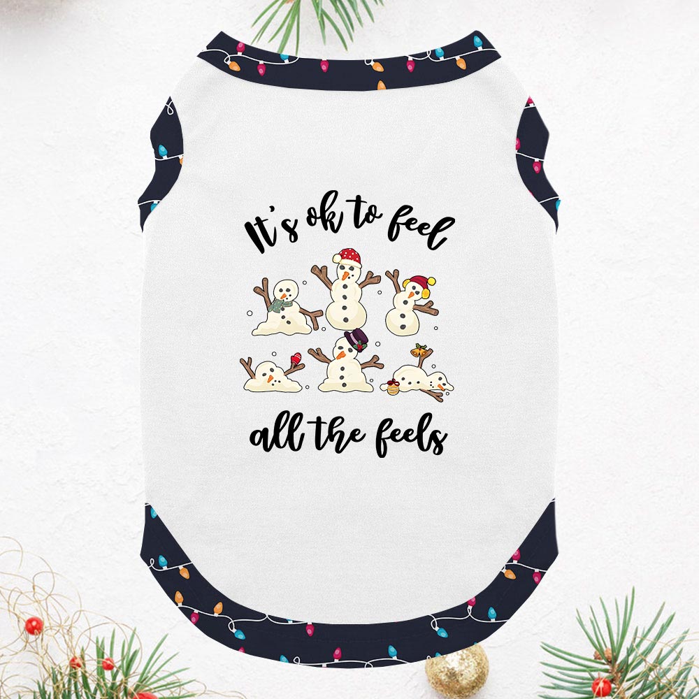 Funny Snowman Christmas Tree Short Sleeve Xmas Pjs