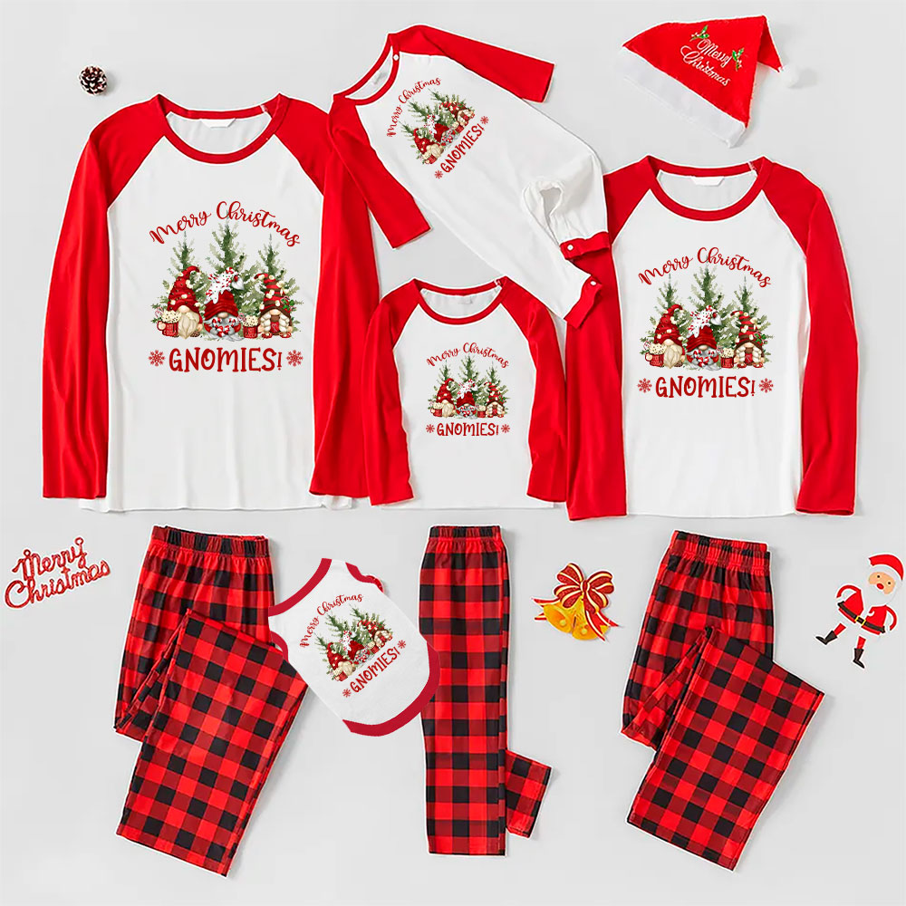 Festive Merry Xmas Gnomies Big Family Christmas Pajamas
