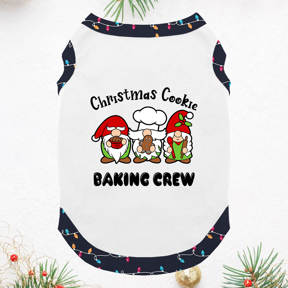 Fun Gnome Crew Family Holiday Pajamas With Dog Short Sleeves Fun Gnome Crew Family Holiday Pajamas With Dog Short Sleeves
