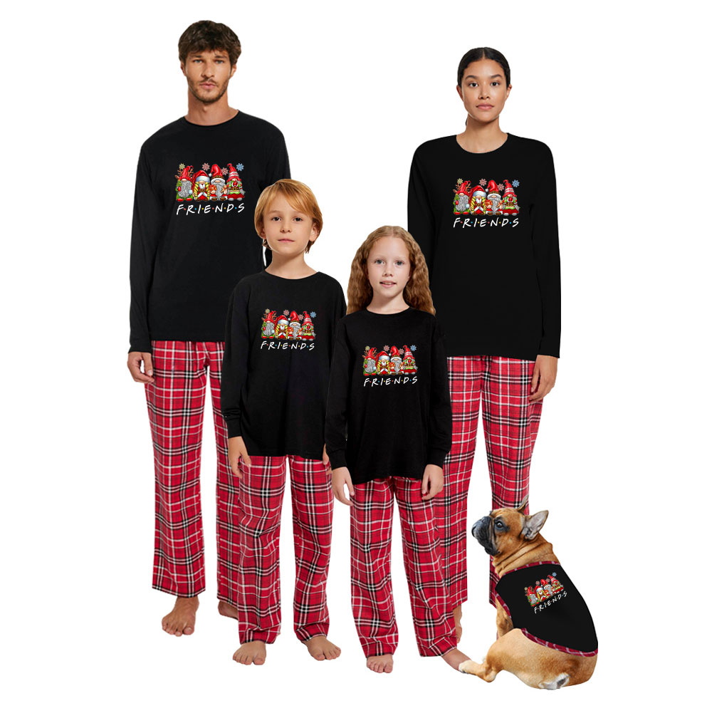 Gnome Friends Matching 100 Percent Cotton Christmas PJs